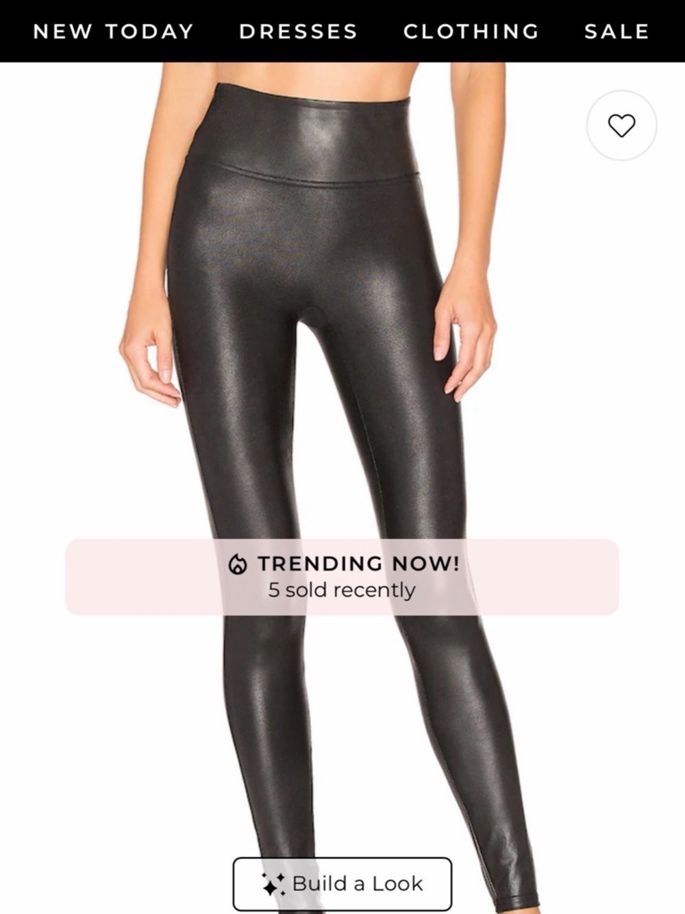 SPANX Black Faux Leather Leggings